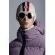 2022 Moncler Paviot Kort Dunjacka Hooded Herr Dunrock Vinterjacka Shocking Lila