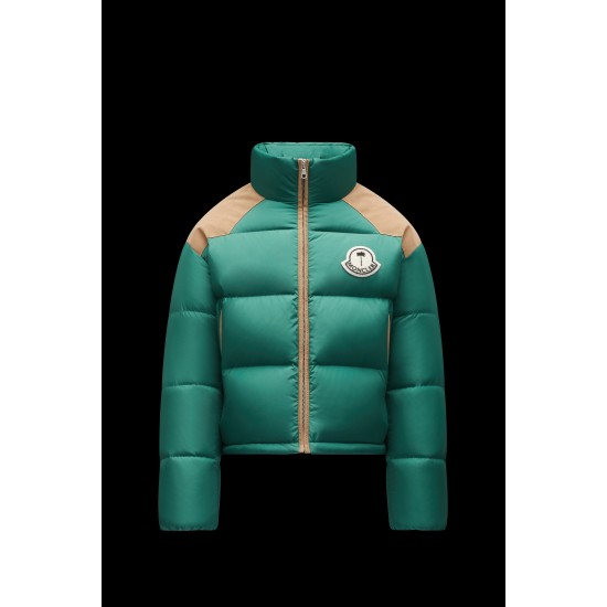 8 MONCLER PALM ANGELS Kelsey Kort Dunjackor Herr Dunrock Vinterjackor Förest Grön