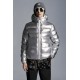 MONCLER Freville Dunjacka Herr Hooded Puffer Dunrock Vinterjacka Reversible Off Vit Silver