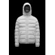 MONCLER Freville Dunjacka Herr Hooded Puffer Dunrock Vinterjacka Reversible Off Vit Silver