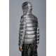 MONCLER Freville Dunjacka Herr Hooded Puffer Dunrock Vinterjacka Reversible Off Vit Silver