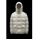 MONCLER Grimblat Kort Dunjacka Herr Hooded Puffer Dunrock Vinterjacka Ivory Vit