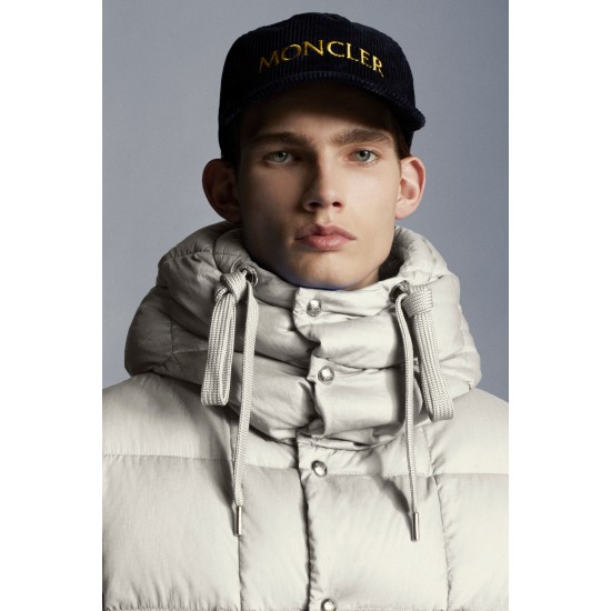 MONCLER Grimblat Kort Dunjacka Herr Hooded Puffer Dunrock Vinterjacka Ivory Vit