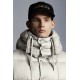 MONCLER Grimblat Kort Dunjacka Herr Hooded Puffer Dunrock Vinterjacka Ivory Vit