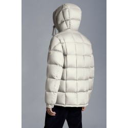 MONCLER Grimblat Kort Dunjacka Herr Hooded Puffer Dunrock Vinterjacka Ivory Vit