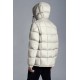 MONCLER Grimblat Kort Dunjacka Herr Hooded Puffer Dunrock Vinterjacka Ivory Vit