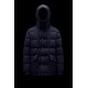 MONCLER Grimblat Kort Dunjacka Herr Hooded Puffer Dunrock Vinterjacka Natt Blå