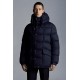 MONCLER Grimblat Kort Dunjacka Herr Hooded Puffer Dunrock Vinterjacka Natt Blå