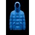 MONCLER Grimblat Kort Dunjacka Herr Hooded Puffer Dunrock Vinterjacka Sky Blå