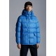 MONCLER Grimblat Kort Dunjacka Herr Hooded Puffer Dunrock Vinterjacka Sky Blå