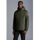 MONCLER Laurain Kort Dunjacka Herr Hooded Puffer Dunrock Vinterjacka Army Grön