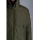 MONCLER Laurain Kort Dunjacka Herr Hooded Puffer Dunrock Vinterjacka Army Grön