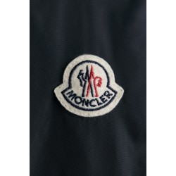 MONCLER Laurain Kort Dunjacka Herr Hooded Puffer Dunrock Vinterjacka Natt Blå