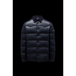 MONCLER Lemoine Overshirt Dunjacka Herr Dunrock Vinterjacka Natt Blå