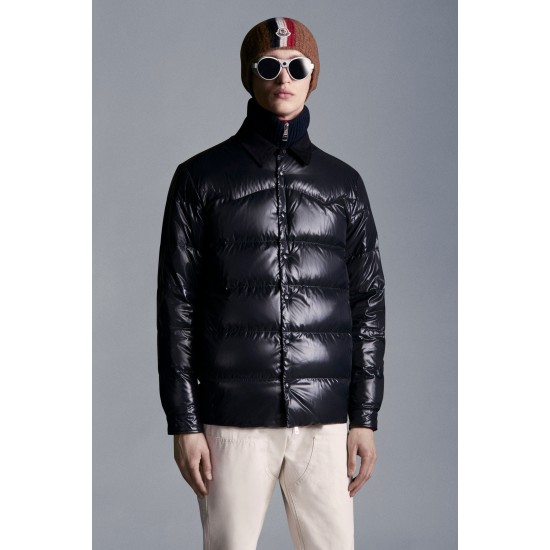 MONCLER Lemoine Overshirt Dunjacka Herr Dunrock Vinterjacka Natt Blå