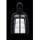 MONCLER Malavoy Kort Dunjacka Herr Hooded Puffer Dunrock Vinterjacka Svart Vit