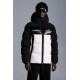 MONCLER Malavoy Kort Dunjacka Herr Hooded Puffer Dunrock Vinterjacka Svart Vit