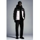 MONCLER Malavoy Kort Dunjacka Herr Hooded Puffer Dunrock Vinterjacka Svart Vit