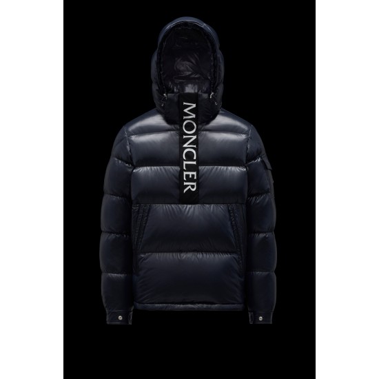 MONCLER Maury Dunjacka Herr Hooded Puffer Dunrock Vinterjacka Natt Blå