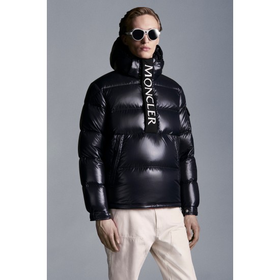 MONCLER Maury Dunjacka Herr Hooded Puffer Dunrock Vinterjacka Natt Blå