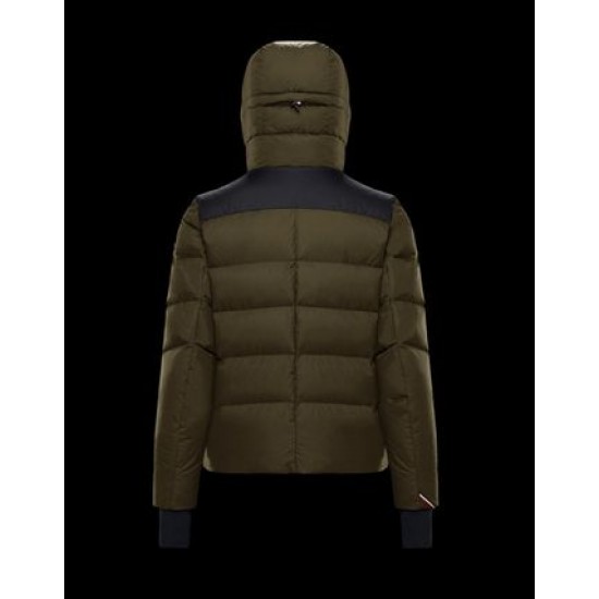 Moncler GRENOBLE Herr Puffers Hooded Dunjackor Kort Casual Style Army Grön