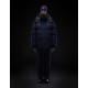 Moncler GRENOBLE Herr Puffers Hooded Dunjackor Kort Stripe Marin Blå