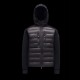 Moncler GRENOBLE Nylon Plain Logo Herr Padded Hooded Dunjackor Mörkblå