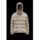 Moncler Maya Corduroy Jacka Kort Quiltad  Dunjacka Herr Hooded Puffer Dunrock Vinterjacka Melange Light Gray