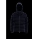 Moncler Maya Corduroy Jacka Kort Quiltad  Dunjacka Herr Hooded Puffer Dunrock Vinterjacka Natt Blå