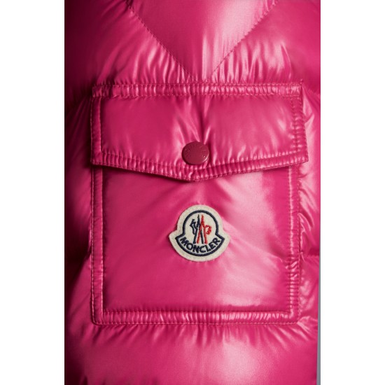 Moncler Maya Kort Quiltad  Dunjackor Herr Hooded Puffer Dunrock Vinterjackor Pink