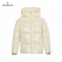 23FW Moncler Hooded Långa ärmar Short Dunjacka Beige Vinterjacka 