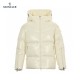 23FW Moncler Hooded Långa ärmar Short Dunjacka Beige Vinterjacka