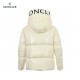 23FW Moncler Hooded Långa ärmar Short Dunjacka Beige Vinterjacka