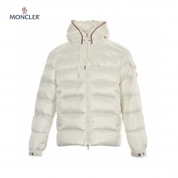 23FW Moncler Pavin Hood Vit Långa ärmar Dunjacka 