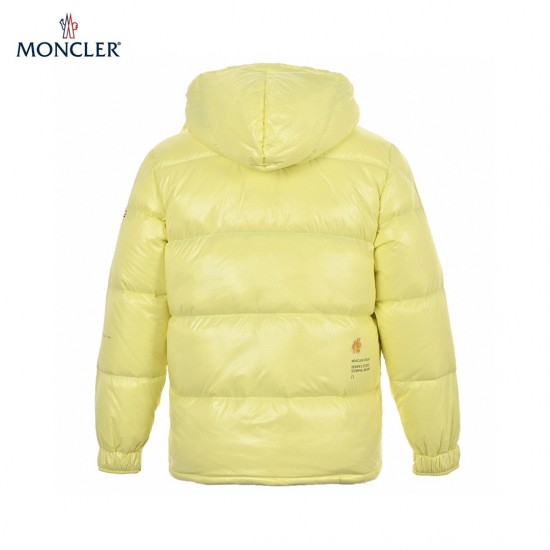 23FW Moncler x FRGMT Svart Gul Långa ärmar Dunjacka