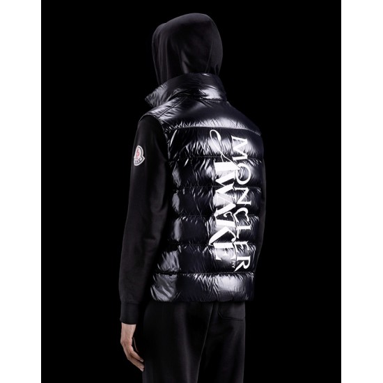 Moncler Awake Genius 1952 Puffer Vest Herr Down WaistDunrock Svart