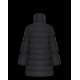 Moncler Dunjacka Lobelia Bell-Sleeve Puffer Dunrock Dam Lång Dunrock Vinterjacka Svart