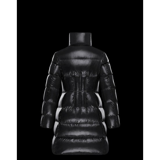 Moncler Jacka Dam Lång Dunrock Outwear Svart