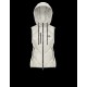 Moncler Down Vest Dam WaistDunrock Shiny Sucrex Gilet Vit