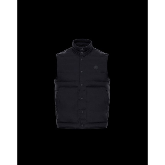 Moncler Gilet Quiltad  Down Vest För Herr Sleeveless Down WaistDunrock Svart