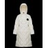 Moncler Hooded Dunjacka Dam Lång Dunrock Vinterjacka DUROC Vit Svart 