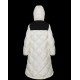 Moncler Hooded Dunjacka Dam Lång Dunrock Vinterjacka DUROC Vit Svart