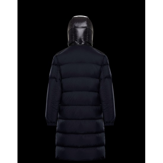 Moncler Hooded Jacka Herr lång Down Parka Dunrock Mörkblå