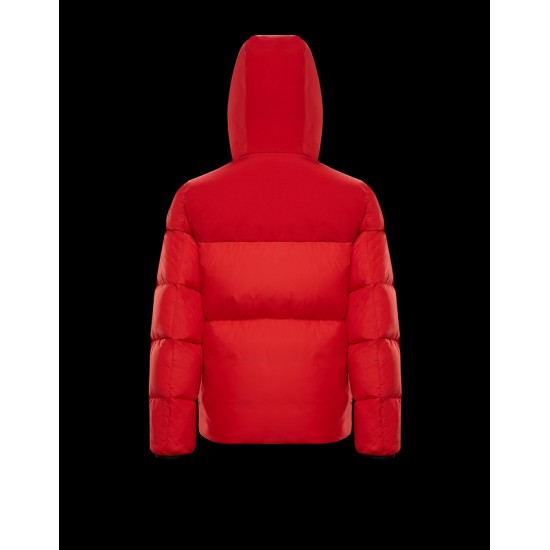 Moncler Ramis Dunjacka Herr Hooded Dunrock Vinterjacka Röd