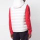 Moncler Timothy Hooded Padded Gilet Vest För Herr Vit