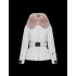 Moncler Dunjacka Dam Dunrock Vinterjacka With Pink Fur Collar Hat Grennoble Vit 