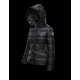 Moncler Hooded Dunjacka Dam Kort Dunrock Vinterjacka With Fur Collar ARMOISE Svart