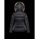 Moncler Hooded Dunjacka Dam Kort Dunrock Vinterjacka With Fur Collar ARMOISE Svart